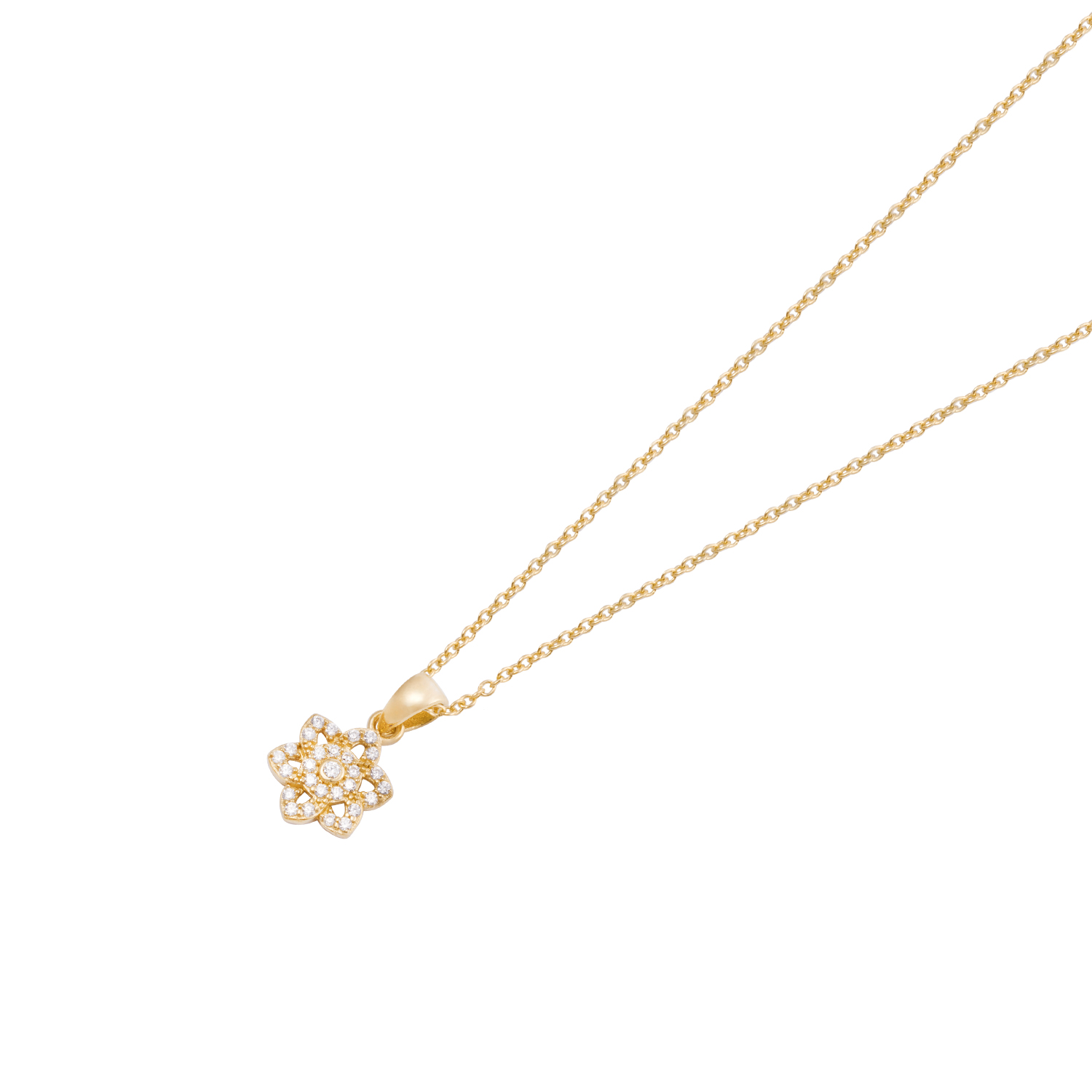 Colgante de Oro 18kt Roseta Circón 2