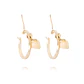 Aros de Oro 18kt Corazones Colgantes - Miniatura 3