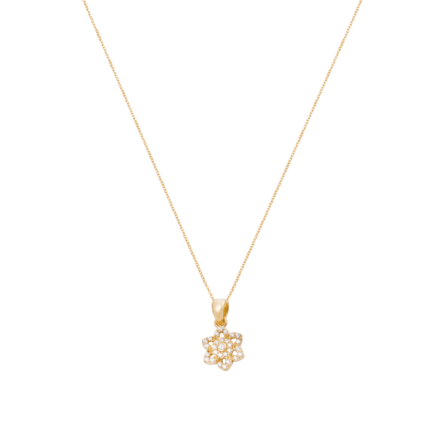 Colgante de Oro 18kt Roseta Circón 3