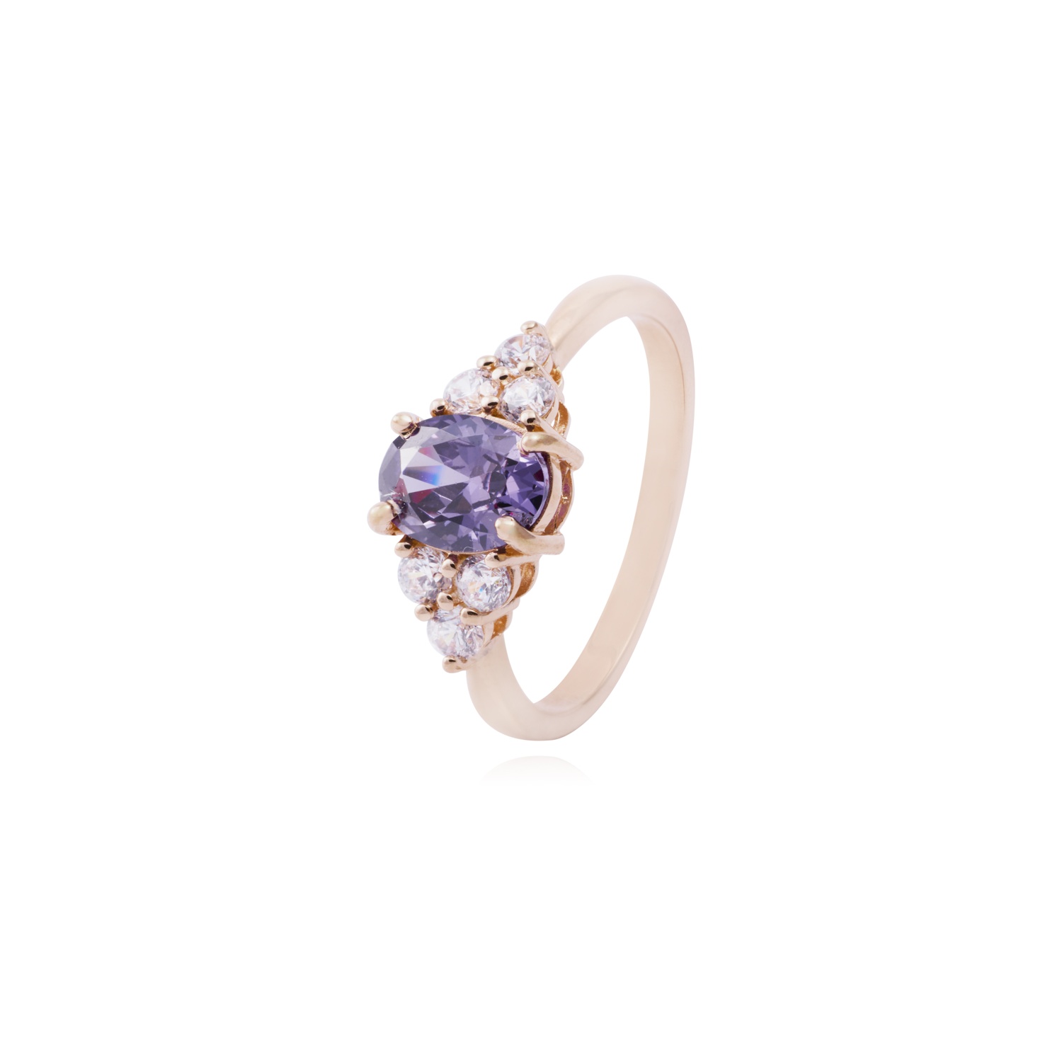Anillo en Oro Miel 18kt Encanto Amatista 1