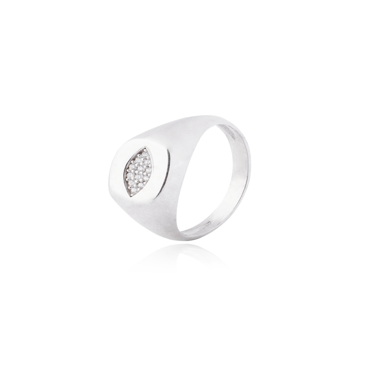 Anillo de Plata Esterlina 925 Sello Ojo Circon 1