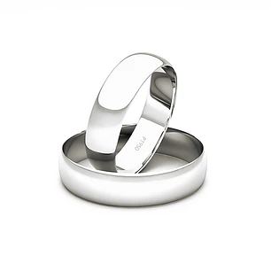 Par Argollas Matrimonio de Platino Vicenza de 4,0mm