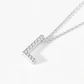 Collar Oro Blanco 18kt Letra L Diamante 6Pts | Danielle Costantini - Miniatura 1