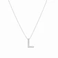 Collar Oro Blanco 18kt Letra L Diamante 6Pts | Danielle Costantini - Miniatura 3