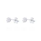 Aros de Plata Esterlina Punto de Luz Circonita 6 Grifas Revestido en Oro 18kt - Miniatura 1