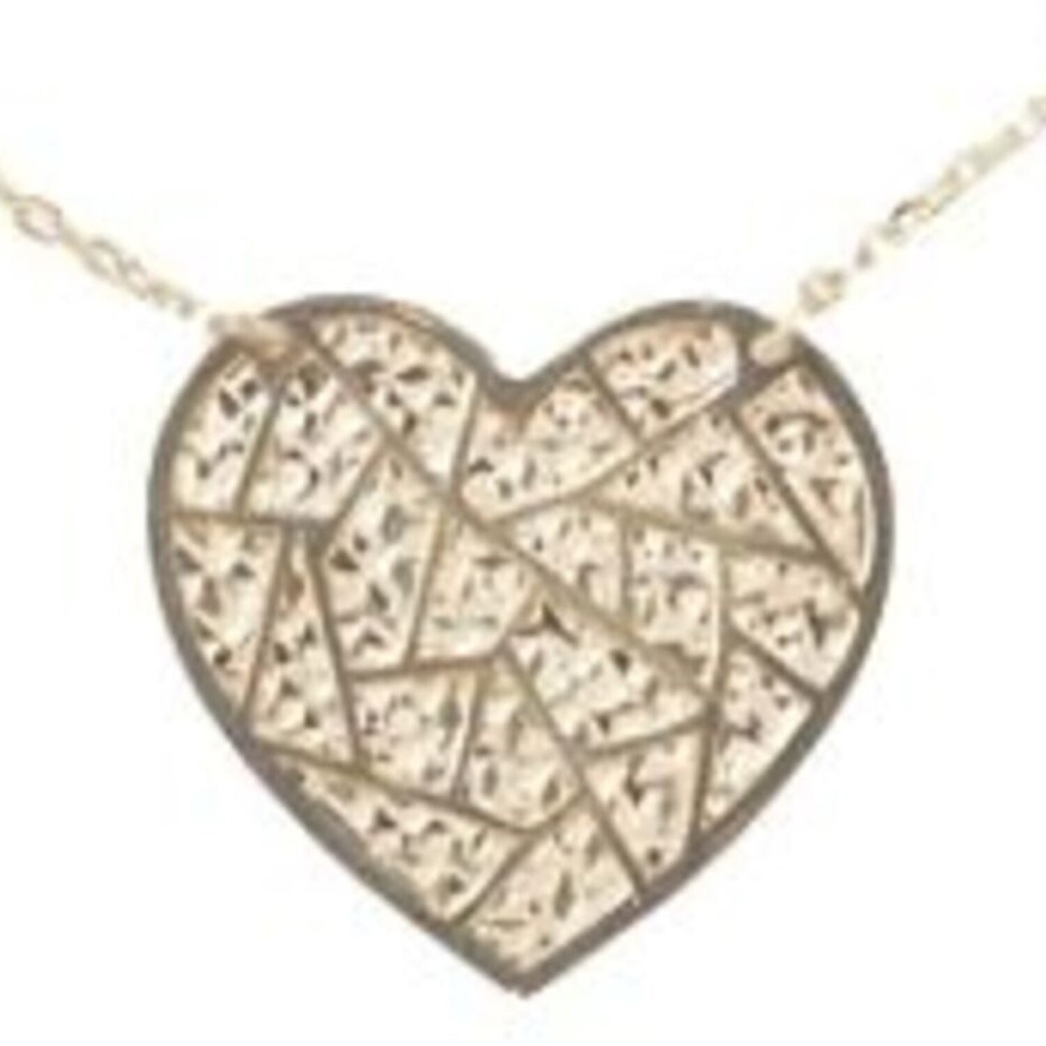 Collar Oro 18kt Corazón Grande Plano 3