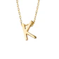 Collar de Plata Esterlina 925 Letra K Revestido en Oro 18kt - Miniatura 2
