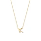 Collar de Plata Esterlina 925 Letra K Revestido en Oro 18kt - Miniatura 3