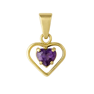 Colgante Oro 18kt Doble Corazón y Circonita
