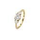 Anillo Oro Miel 18kt Trilogía Radiante - Miniatura 1