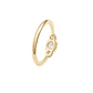 Anillo Oro Miel 18kt Trilogía Radiante - Miniatura 2