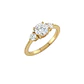 Anillo Oro Miel 18kt Trilogía Radiante - Miniatura 3