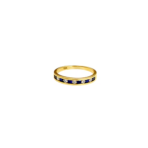 Anillo Oro Amarillo 18kt Armonía Azul