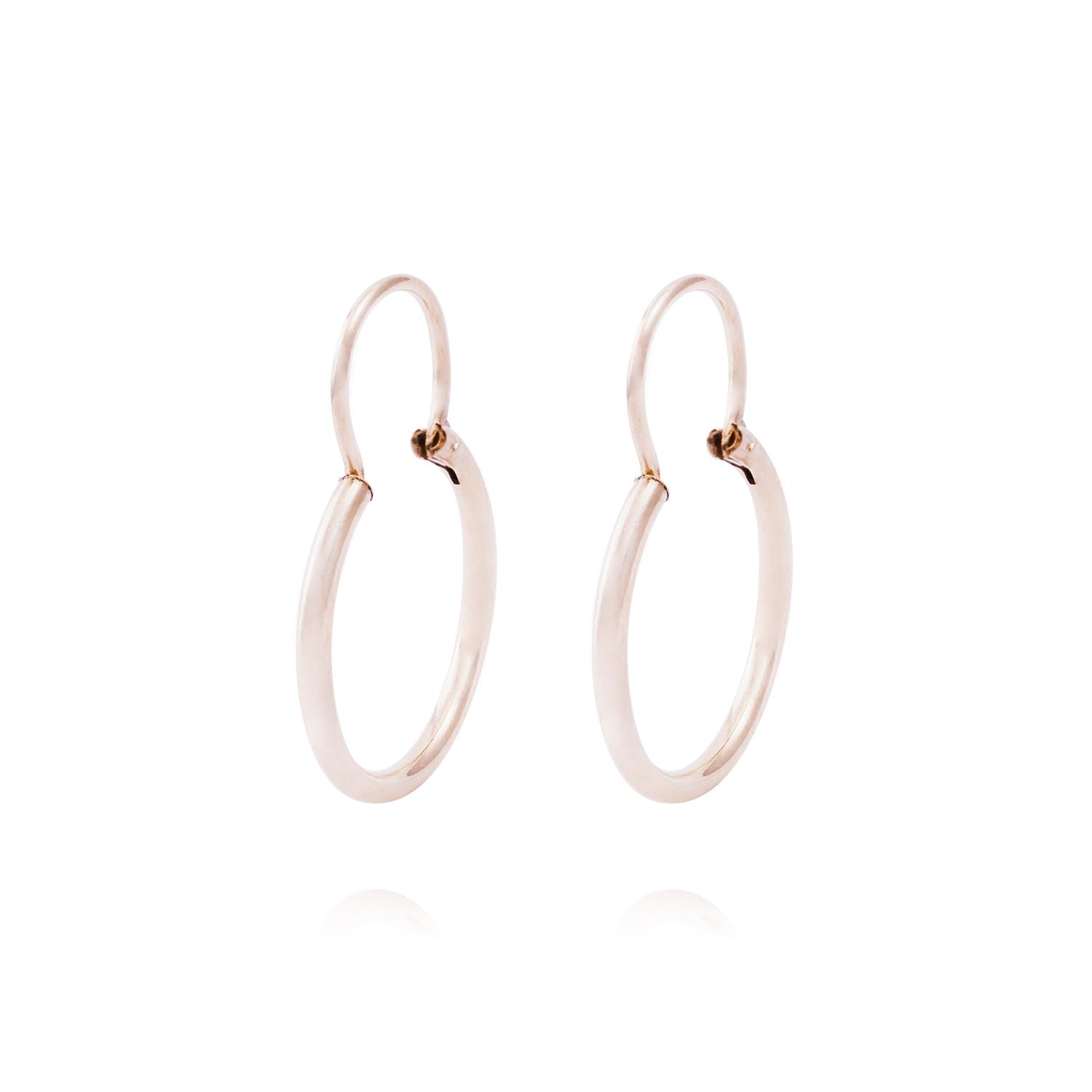 Aros Oro Miel de 18kt Argolla 14 mm 1
