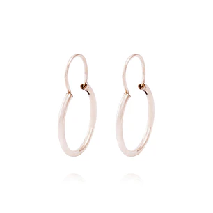 Aros Oro Miel de 18kt Argolla 14 mm