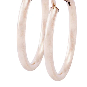 Aros Oro Miel de 18kt Argolla 14 mm