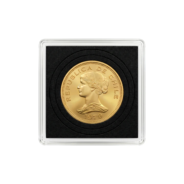 Moneda de Oro Chilena de 100 pesos año 1970 al 1979 6