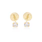 Aros de Oro 18kt Circon Redondo - Miniatura 2