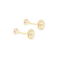 Aros de Oro 18kt Circon Redondo - Miniatura 3