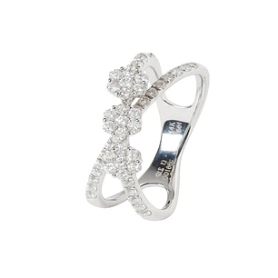 Anillo Oro Blanco 18kt con Diamantes 77 Pts | Danielle Costantini