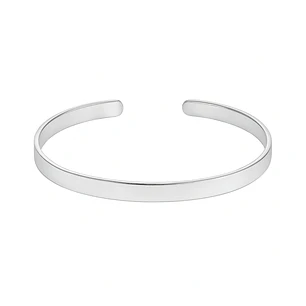 Pulsera de Plata Esterlina 925 Esclava Abierta Recta