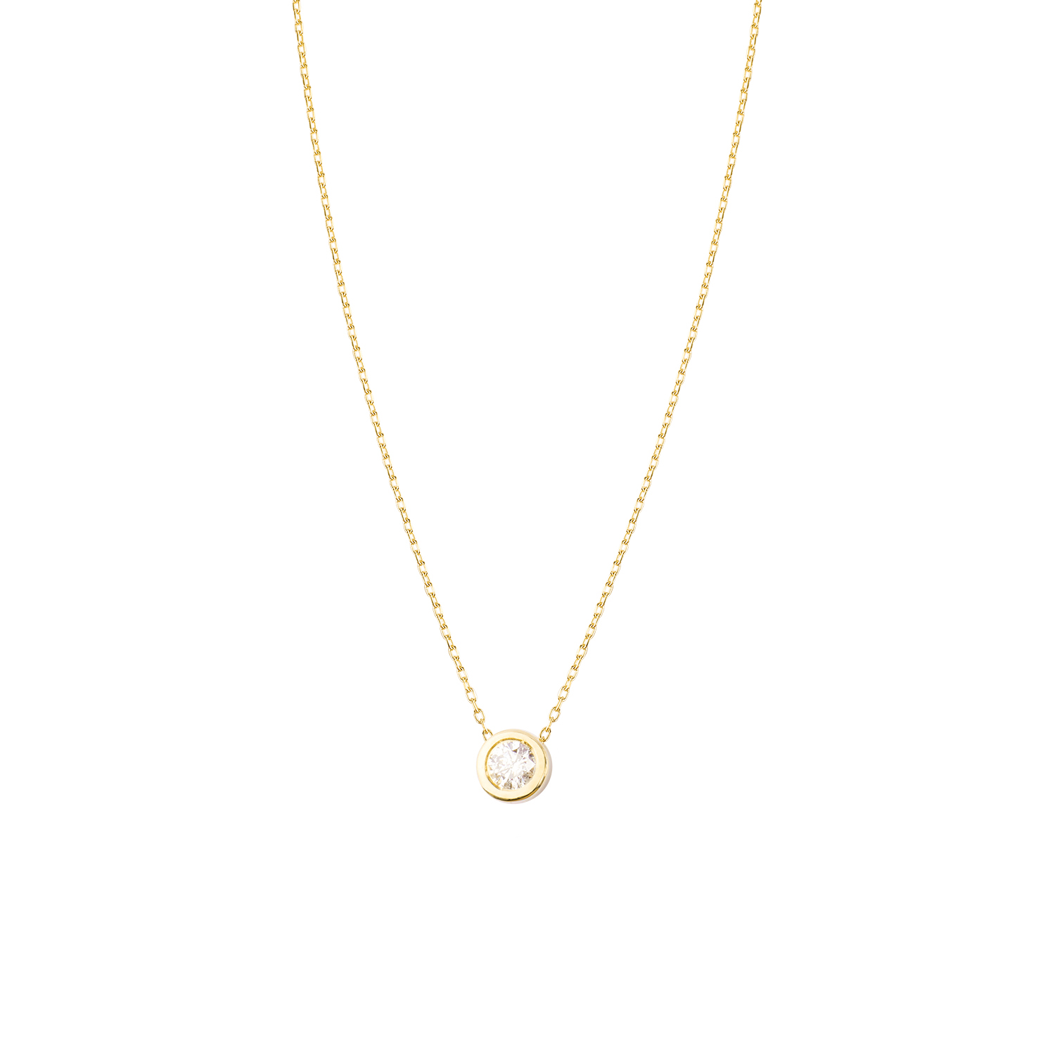 Collar Oro Amarillo 18kt Diamantes Punto de Luz 10 Pts 3