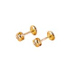 Aros de Oro 18kt Con Circon 2,5mm Punto De Luz - Miniatura 2