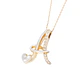 Collar Oro Blanco 18kt Letra A Diamante 7 Pts - Miniatura 2