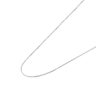 Cadena de Oro Blanco 18kt Eslabon Caja 40CM
