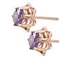 Aros Oro Miel 18kt Amatista Eterna - Miniatura 2