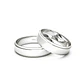 Par Argollas Matrimonio de Oro Blanco 18kt Marquise 5,0mm - Miniatura 2