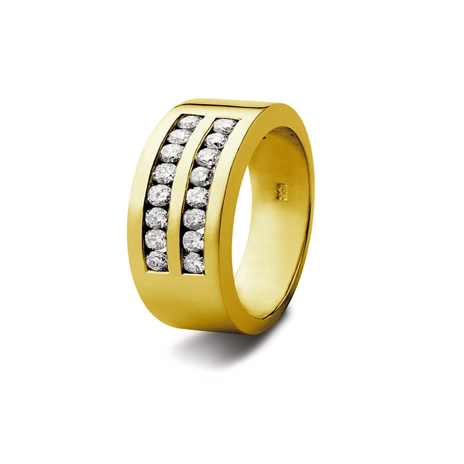 Anillo Oro Amarillo 18kt Modelo Perfección 16 Diamantes 3pts 1