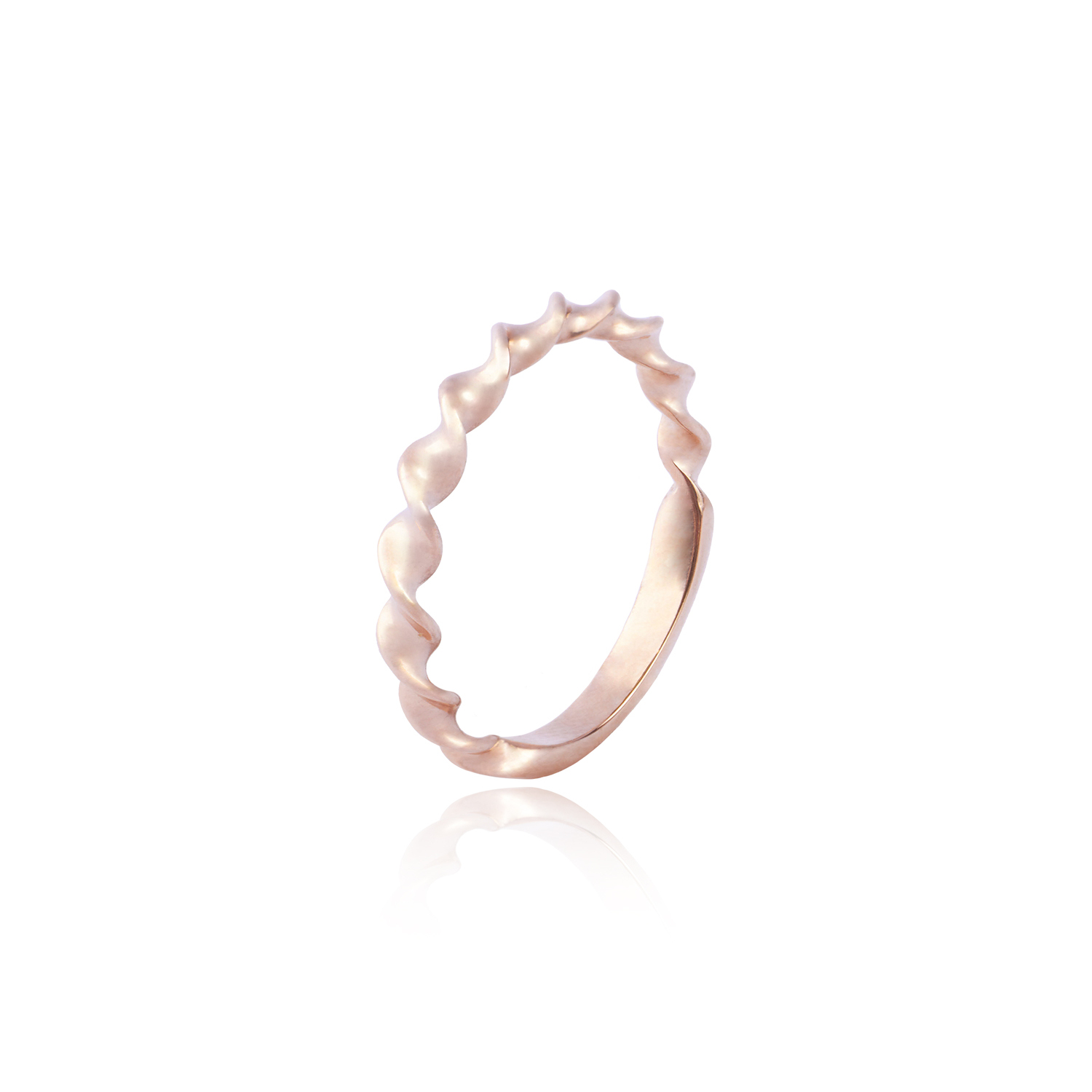 Anillo de oro 18kt Espiral tono rosa 3