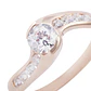 Anillo Oro Miel 18kt Circones en Riel - Miniatura 2