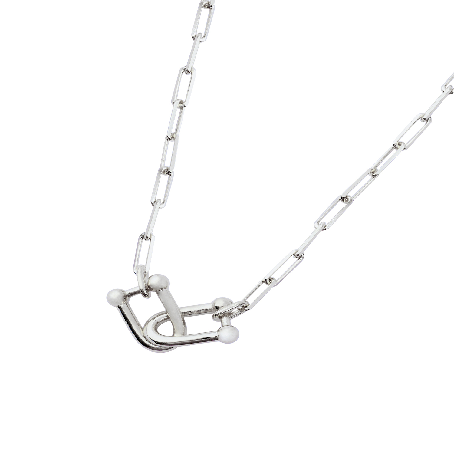 Collar de Plata Esterlina 925 Enlazados 192 1