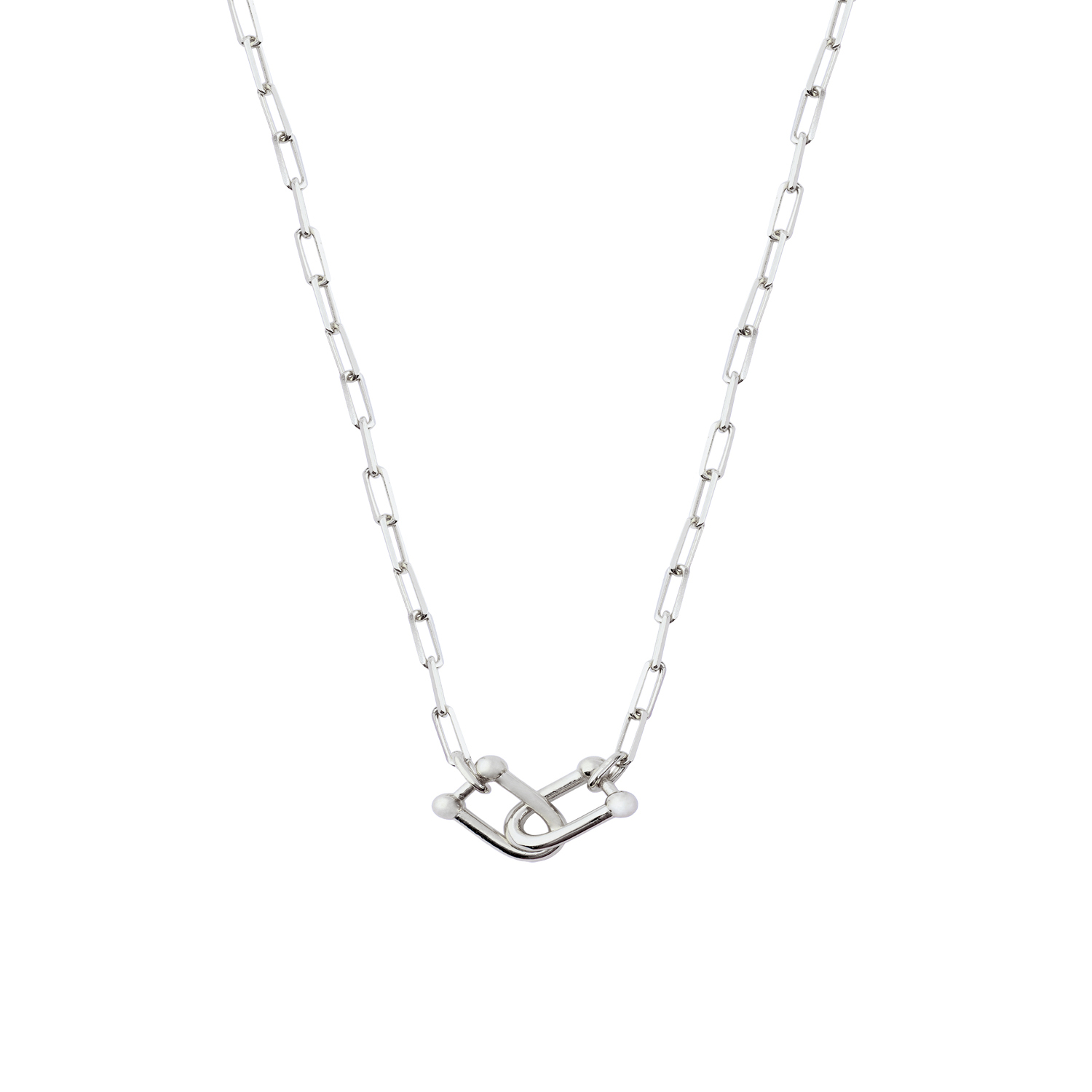 Collar de Plata Esterlina 925 Enlazados 192 3