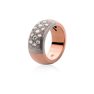 Anillo Oro Rosado 18kt Modelo Etra 13 Diamantes 2pts