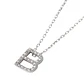 Collar de Plata Esterlina 925 Letra B Circon - Miniatura 1