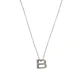 Collar de Plata Esterlina 925 Letra B Circon - Miniatura 3