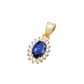 Colgante de Oro 18kt Zafiro 6MM - Miniatura 1