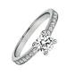 Anillo Oro Blanco 18kt Solitario Circonita Central 6MM - Miniatura 2