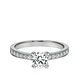 Anillo Oro Blanco 18kt Solitario Circonita Central 6MM - Miniatura 3