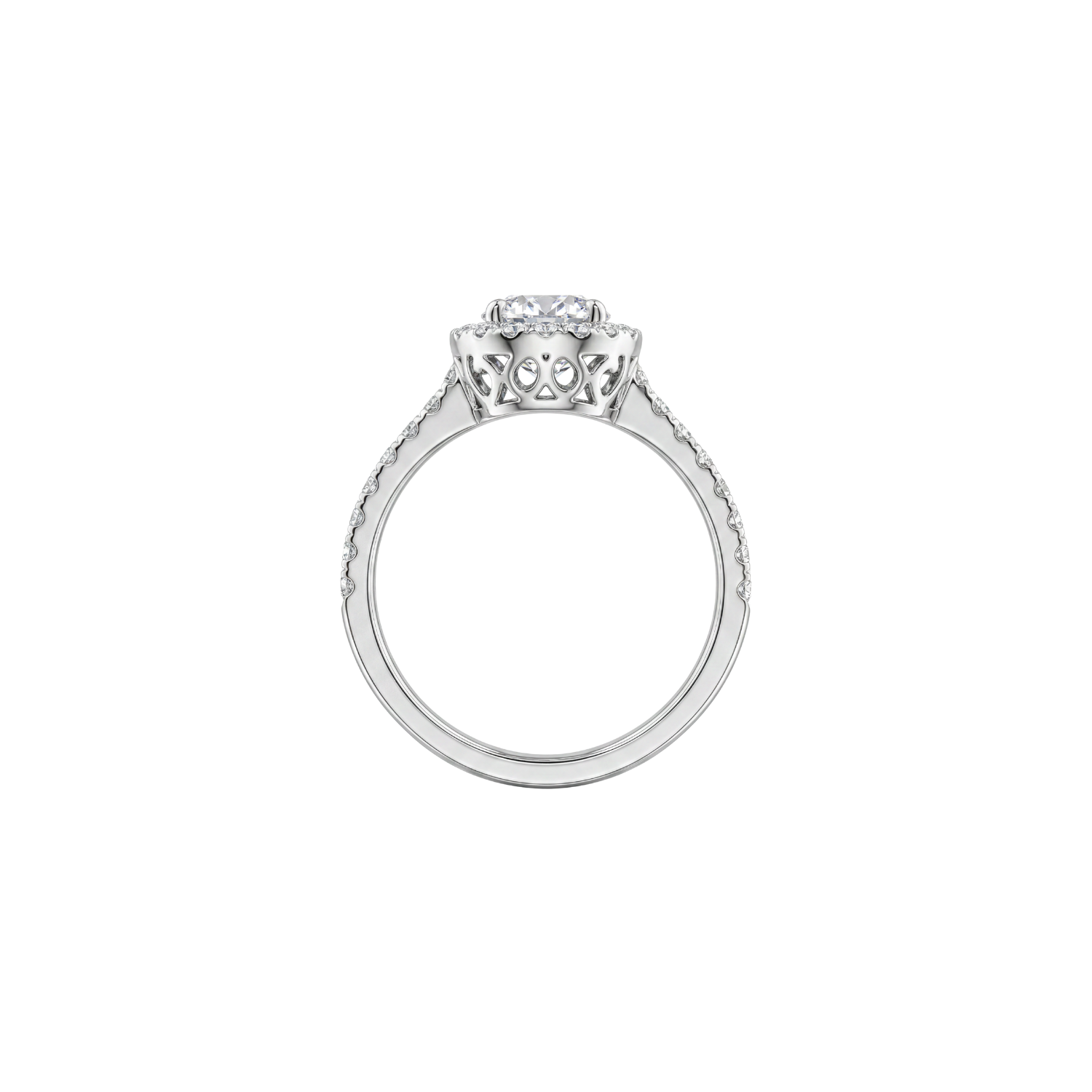 Anillo Oro Blanco 18kt Diamantes 64 Pts Halo Central 2