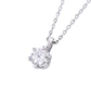 Collar de Oro 18kt Solitario 6 grifas 15 puntos de diamante - Miniatura 2