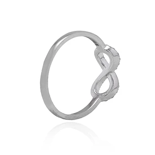 Anillo Oro Blanco 18kt Infinito Diamantes de 11 Pts SI/H