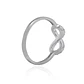 Anillo Oro Blanco 18kt Infinito Diamantes de 11 Pts SI/H - Miniatura 2
