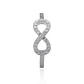 Anillo Oro Blanco 18kt Infinito Diamantes de 11 Pts SI/H - Miniatura 3