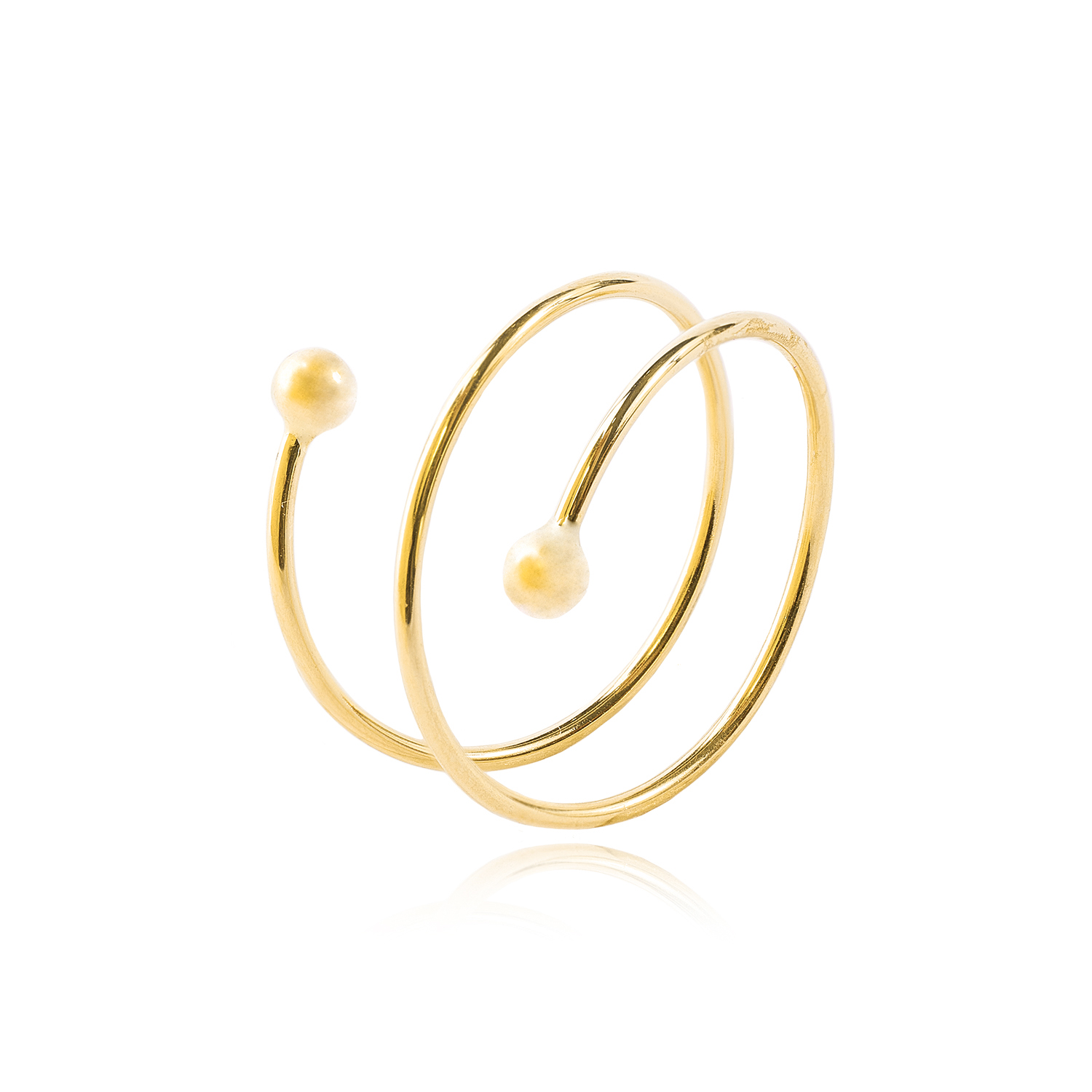 Anillos de oro 18kt Modelo Espiral con Punticos 1