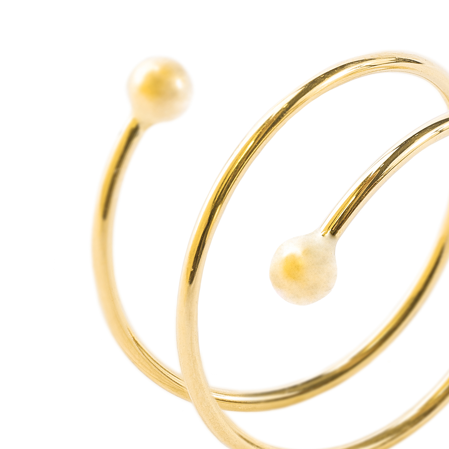 Anillos de oro 18kt Modelo Espiral con Punticos 2