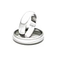 Par Argollas Matrimonio de Oro Blanco 18kt Lumina 4,5mm - Miniatura 1